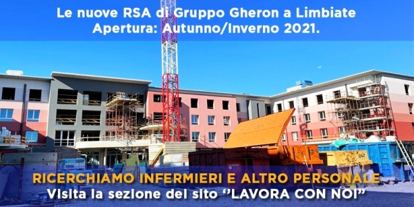 Le Nuove RSA di Gruppo Gheron ricercano personale