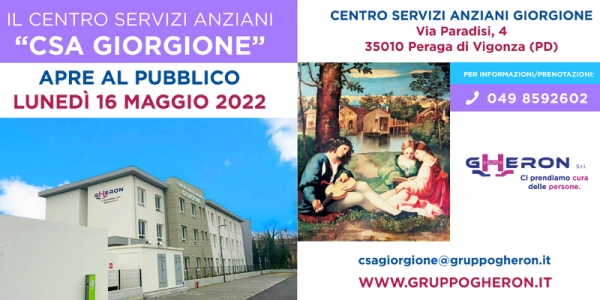 Peraga di Vigonza: apre agli ingressi il 16 maggio la nuova Residenza veneta per anziani Giorgione