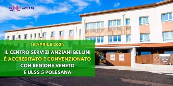 Il Centro Servizi Anziani Bellini di Frassinelle Polesine è accreditato e convenzionato con Regione Veneto e ULSS 5 Polesana