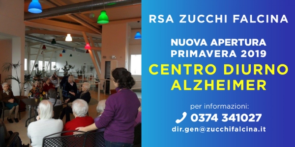 NOVITÀ ALLA RSA ZUCCHI FALCINA: IN PRIMAVERA APRE IL CENTRO DIURNO ALZHEIMER!