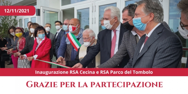Inaugurate le RSA Cecina e Parco del Tombolo
