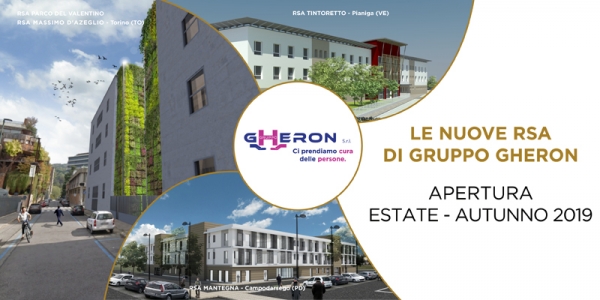 LE NUOVE RSA DI GRUPPO GHERON IN APERTURA NEI PROSSIMI MESI