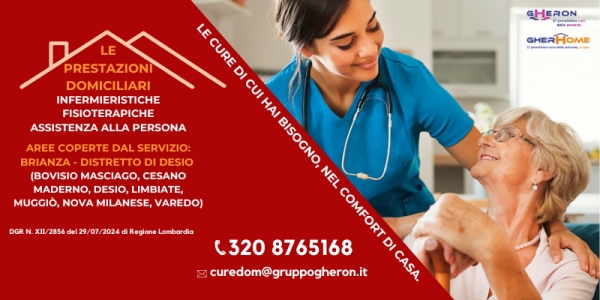 Gruppo Gheron eroga il servizio di Cure Domiciliari in Brianza, senza oneri a carico del beneficiario.
